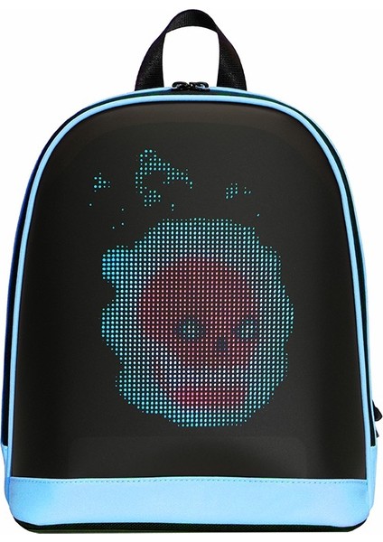 Mini Smart Bag Mavi LED Ekranlı Sırt Çantası, Motorcu Çantası