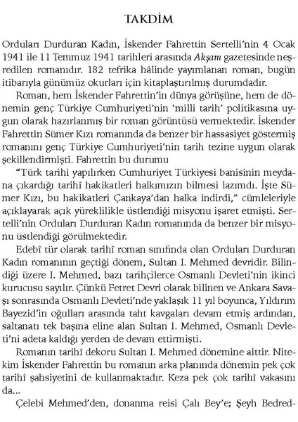 Orduları Durduran Kadın / Iskender Fahrettin Sertelli modelleri