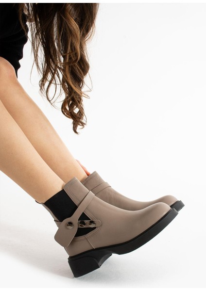 Kadın Hakiki Deri Bot Vizon