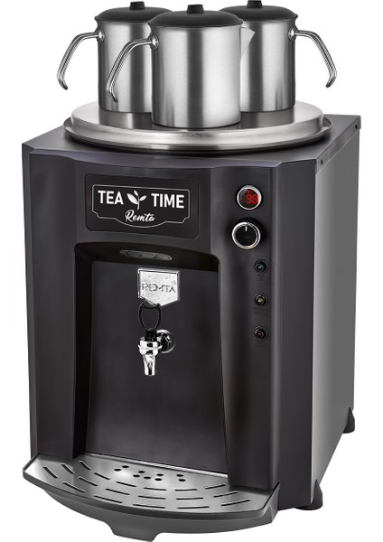 3 Demlikli 40 Lt Premium Jumbo Çay Makinesi Şamandıralı Siyah - DE10SP