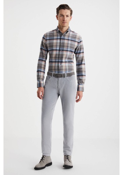 Kaşmir Pamuk Karışım 5 Cep Açık Gri Pantolon fiyatları