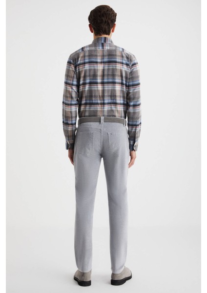 Kaşmir Pamuk Karışım 5 Cep Açık Gri Pantolon fırsatları