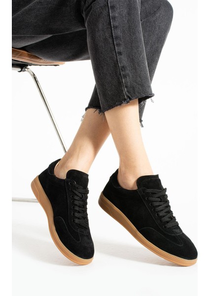 Kadın Hakiki Deri Sneaker Siyah