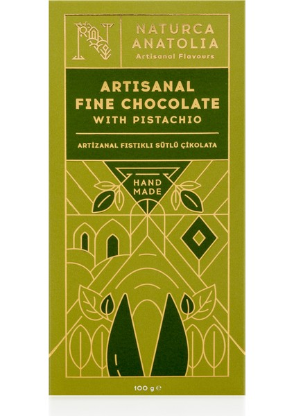 Naturca Fıstıklı Sütlü Tablet Çikolata 100 gr