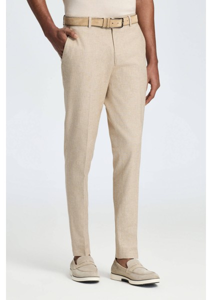 Pamuk Keten Karışım Kum Rengi Chino Pantolon fırsatları