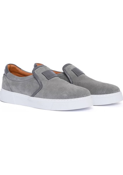 El Yapımı Süet Deri Açık Gri Spor Ayakkabı fiyatları