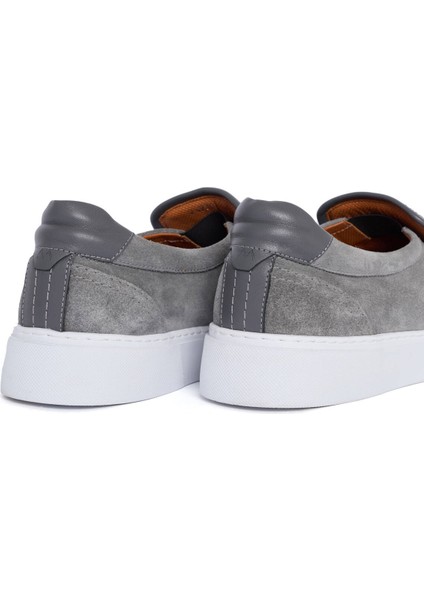 El Yapımı Süet Deri Açık Gri Spor Ayakkabı fırsatları