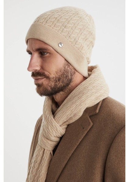 Lambswool Yün Camel Bere