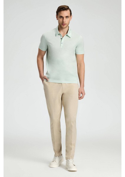 Merserize Pamuk Açık Yeşil Polo Yaka T-Shirt fiyatları