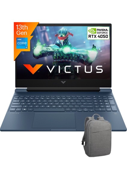 Victus Gaming 15-FA1033NT Intel Core I5 13500H 16GB 512GB SSD RTX4050 Freedos 15.6" Fhd Taşınabilir Bilgisayar+Çanta 7N9V2EA-C