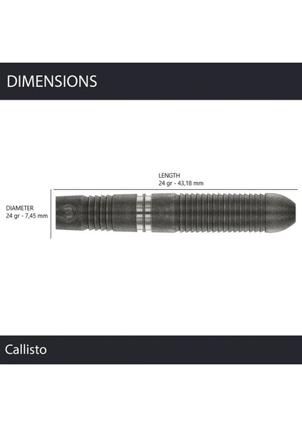Callisto 3 %90 Tungsten Çelik Uçlu Dart Oku modelleri