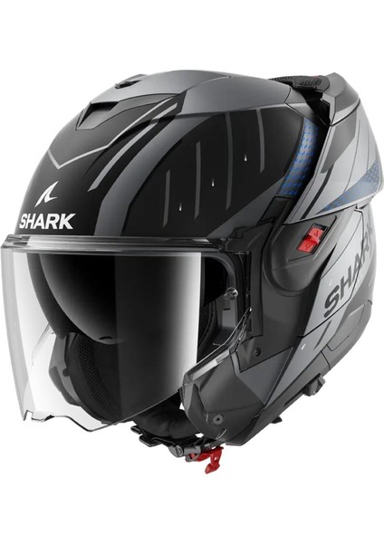 Oxo Rydger Mat Siyah-Gri-Mavi Çene Açılır Kask fiyatları