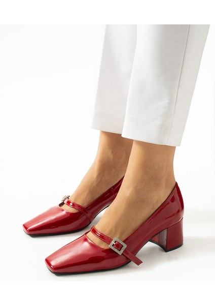 Kadın Deri Ayakkabı Kırmızı