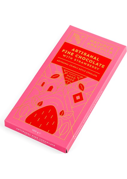 Naturca Çilekli Sütlü Tablet Çikolata 100 gr