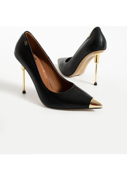 Kadın Hakiki Deri Stiletto Siyah fırsatları