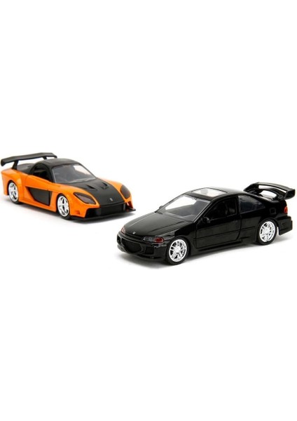 Fast Furious Twin Pack 1:32 Jada Diecast Metal Araba Seti