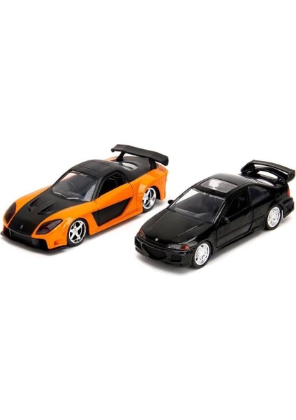 Fast Furious Twin Pack 1:32 Jada Diecast Metal Araba Seti