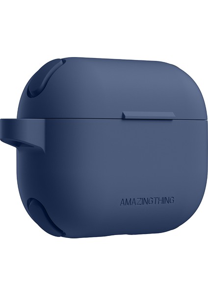 Airpods Pro 2 Uyumlu Amazingthing Airbag Köşe Tasarımlı Omni Serisi Silikon Kapak Lacivert modelleri