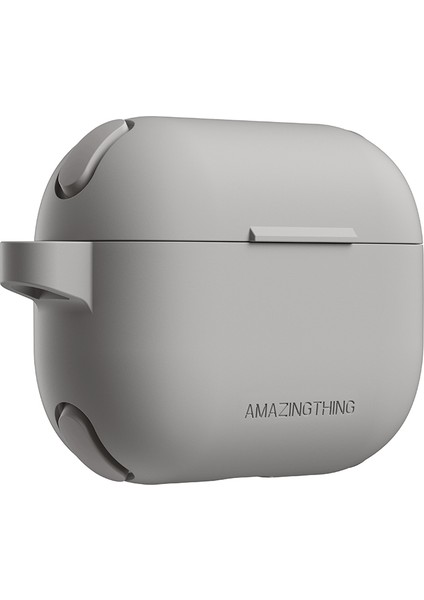 Airpods Pro 2 Uyumlu Amazingthing Airbag Köşe Tasarımlı Omni Serisi Silikon Kapak Gri modelleri