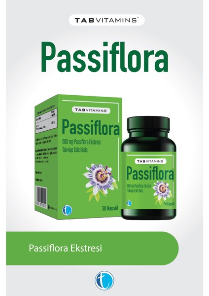 Passiflora 30 Bitkisel Kapsül Pasiflora 600 mg