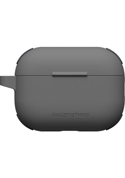 Airpods Pro 2 Uyumlu Amazingthing Airbag Köşe Tasarımlı Omni Serisi Silikon Kapak Siyah