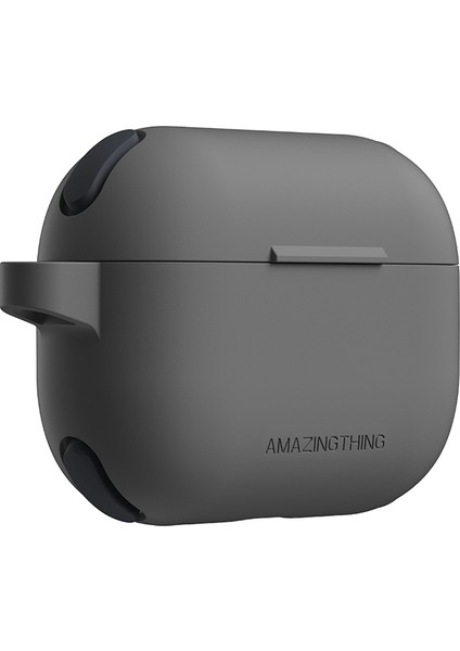Airpods Pro 2 Uyumlu Amazingthing Airbag Köşe Tasarımlı Omni Serisi Silikon Kapak Siyah modelleri