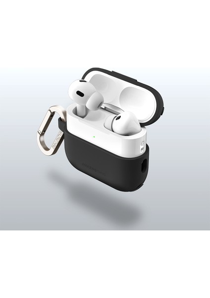 Airpods Pro 2 Uyumlu Amazingthing Airbag Köşe Tasarımlı Omni Serisi Silikon Kapak Siyah fırsatları