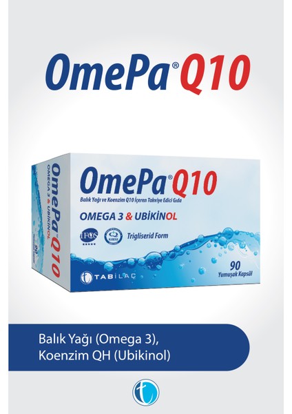 Q10 90 Yumuşak Kapsül Ubikinol QH Balık Yağı Omega 3