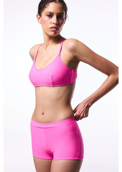 Pembe Pale Boxer Bikini Altı