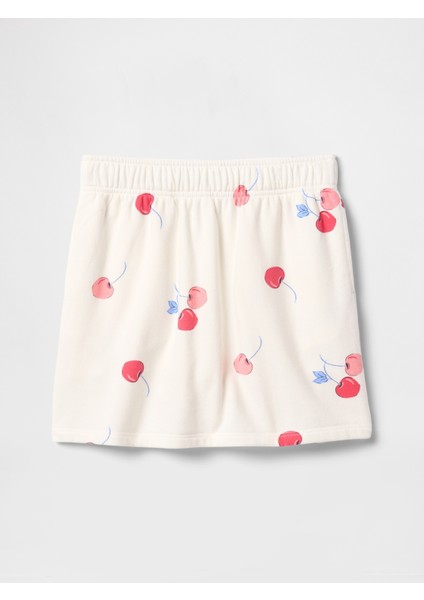 Kız Çocuk Bej Kids Vintage Soft Fransız Havlu Kumaş Etek