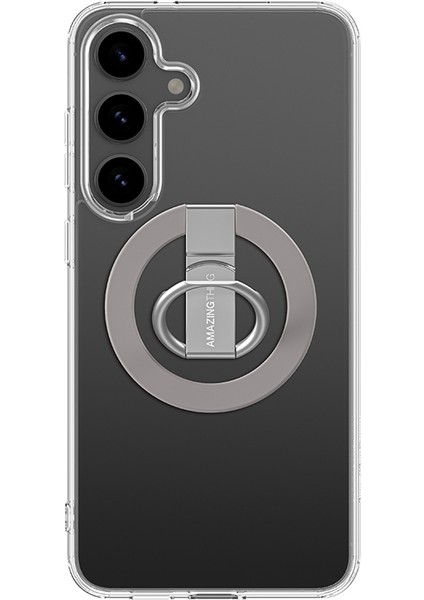 Galaxy S25 Plus Kılıf M-Safe Uyumlu Yüzük Standlı Amazingthing Minimal Grip Serisi Kapak Gri fiyatları