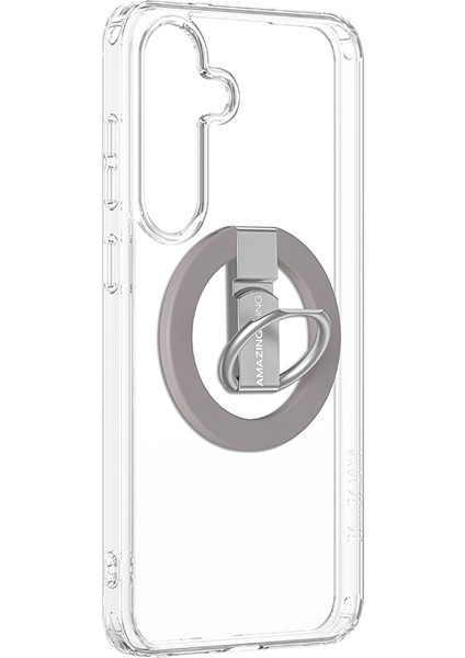 Galaxy S25 Kılıf M-Safe Uyumlu Standlı Amazingthing Minimal Grip Serisi Kapak Gri indirimleri