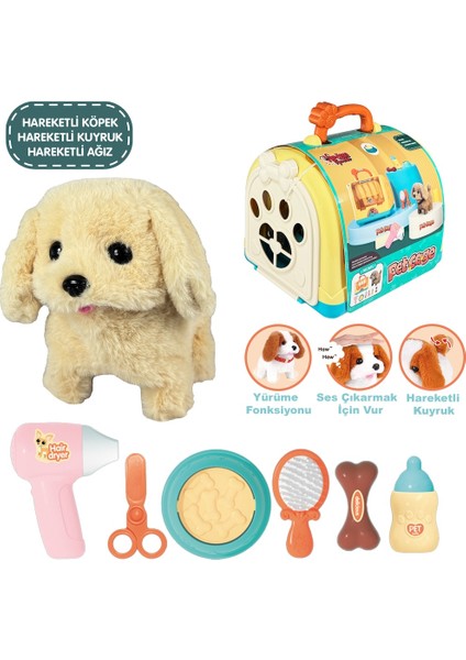 Vardem Hareketli Köpek ve Işıklı Sesli Şeffaf Kafes Seti 3615