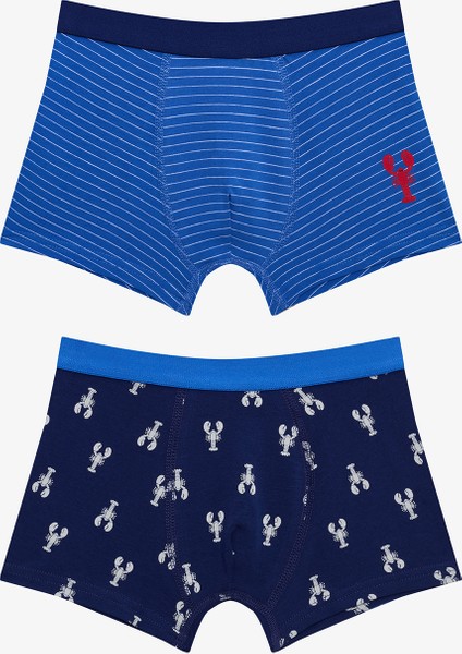 Erkek Çocuk Mediterranean Çok Renkli 2’li Paket Boxer