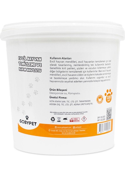 Wipes Evcil Hayvan Temizlik Havlusu 300 Ad fırsatları