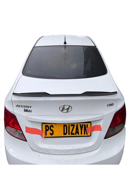 Hyundai Accent Blue BOYASIZ Spoiler