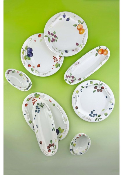 Berries 6 Kişilik 13 Parça Porselen Kahvaltı Takımı