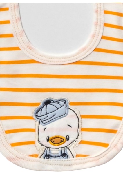 Ördek Süzene Nakışlı Hardal Sarısı Lüx Unisex Yeni Doğan Hastane Çıkış 5'li Zıbın Seti - Kutulu Hediyelik Set (Hediye Paketi Yapılır)