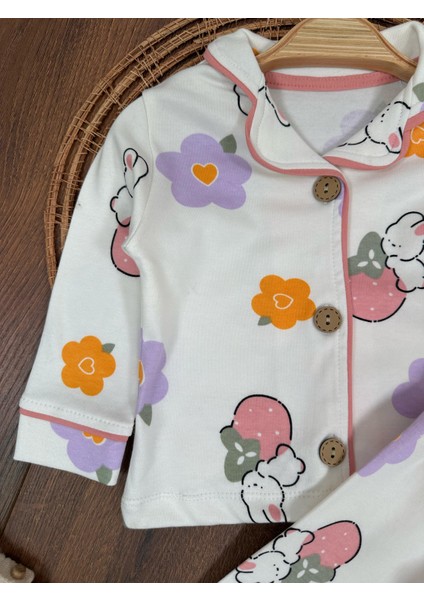 Babybiscoi Tavşan Desenli Gömlekli Unisex Pijama Takımı fiyatları