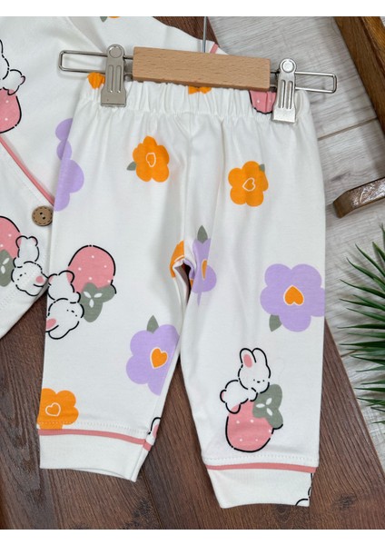 Babybiscoi Tavşan Desenli Gömlekli Unisex Pijama Takımı modelleri