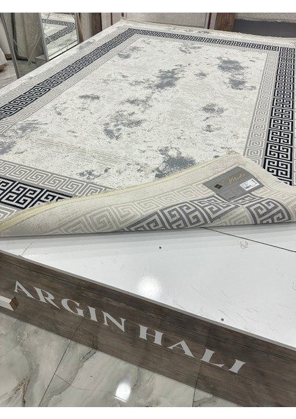 Gri Lacivert Oturma Odası Halısı Argın Halı
