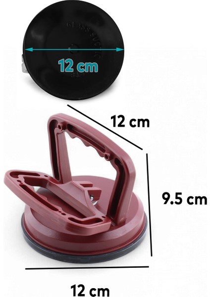 Tekli Vantuz Cam Vantusu Vakumlu Cam Fayans Ahşap Tutucu Taşıma Araba Kaporta Göcük Çektirme Plastik