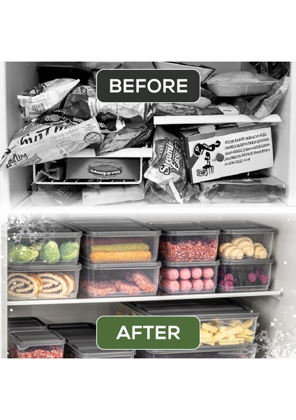 16'lı Buzdolabı Düzenleyici Organizer Mikrodalgaya Uygun Difriz Saklama Kabı Gri fiyatları