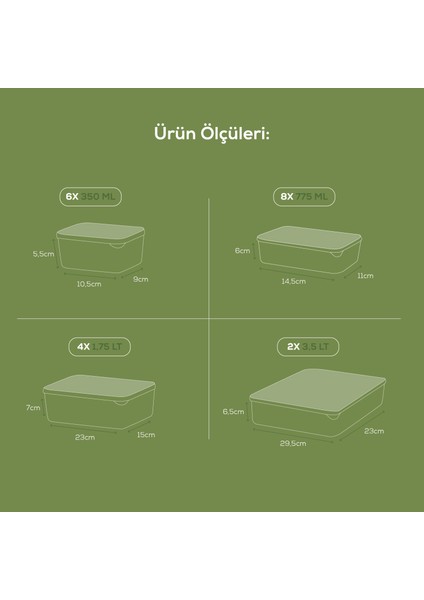 20'li Buzdolabı Düzenleyici Organizer Mikrodalgaya Uygun Difriz Saklama Kabı Gri
