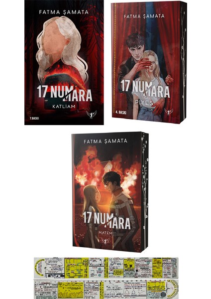 17 Numara Serisi 3 Kitap Set Fatma Şamata + Mat. Öğreten Cetvel