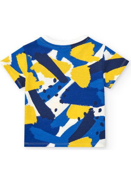 03-06 Yaş Tuc Tuc Mavi Bermuda T-Shirt Takım - Mavi