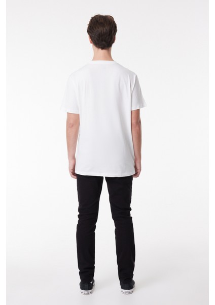 Erkek Regular Fit Grafik Baskılı Beyaz Tişört ML65QAI12 indirimleri