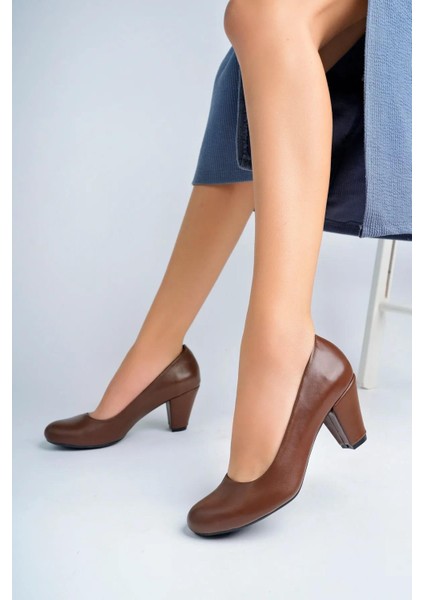 Tarçın Hakiki Deri Günlük Kadın Topuklu Ayakkabı TRC50-1073 fiyatları