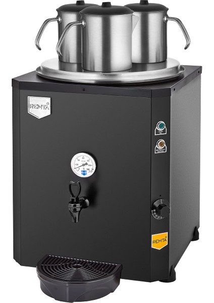 3 Demlikli 40 Lt Jumbo Çay Makinesi Siyah - DE10