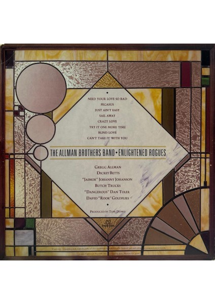 The Allman Brothers Band – Enlightened Rogues 1979 Baskı Lp fiyatları